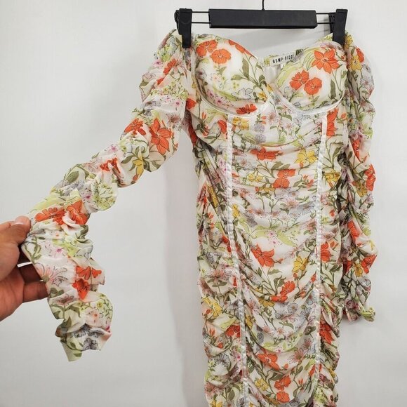 Bump Biddy Maternity Kiara Floral Mini Dress Women Size Large NWT - Picture 4 of 16